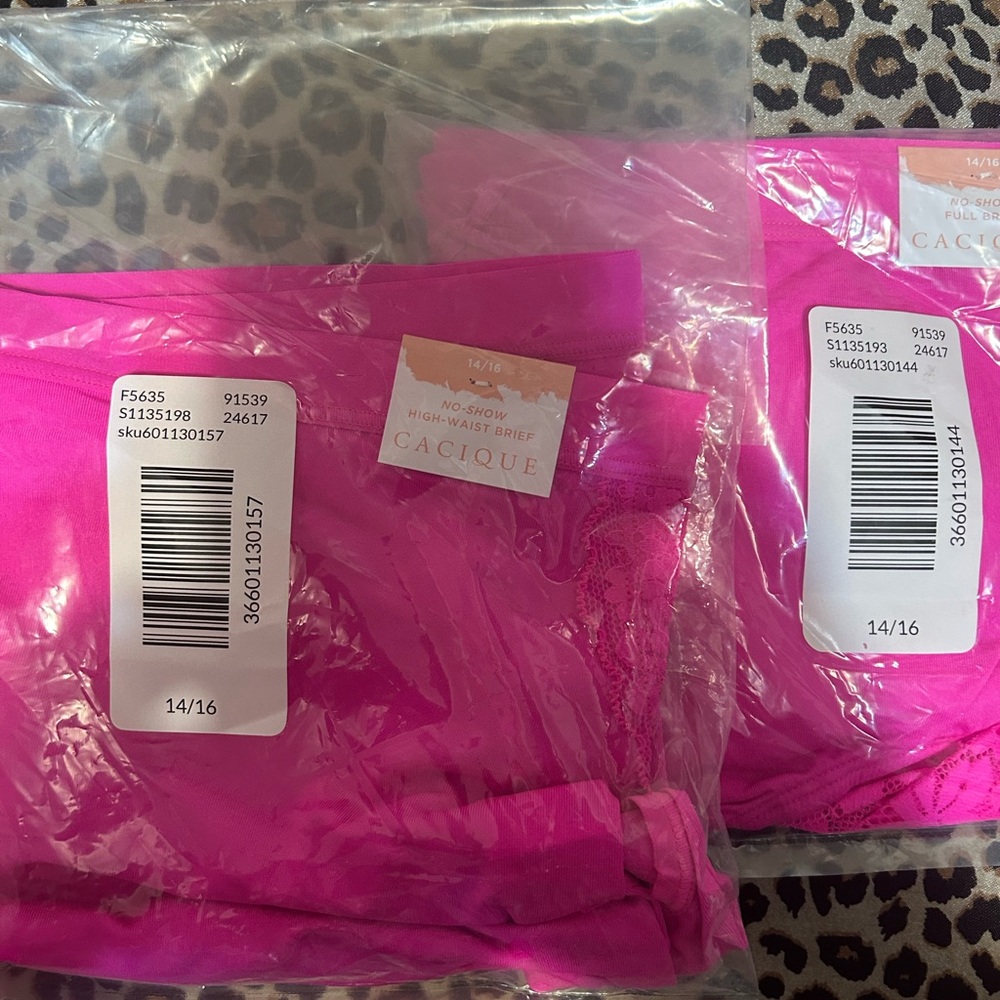 Cacique Fuchsia No-Show Briefs